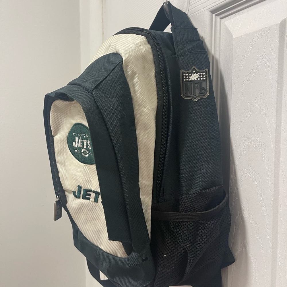Jets Black and White Backpack - Picture 4 of 11
